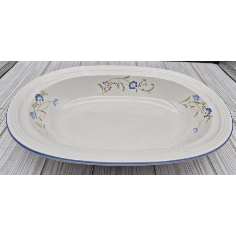 Vintage Citation "Shades of Crest" Stoneware Oval Serving Bowl - 1970s Retro